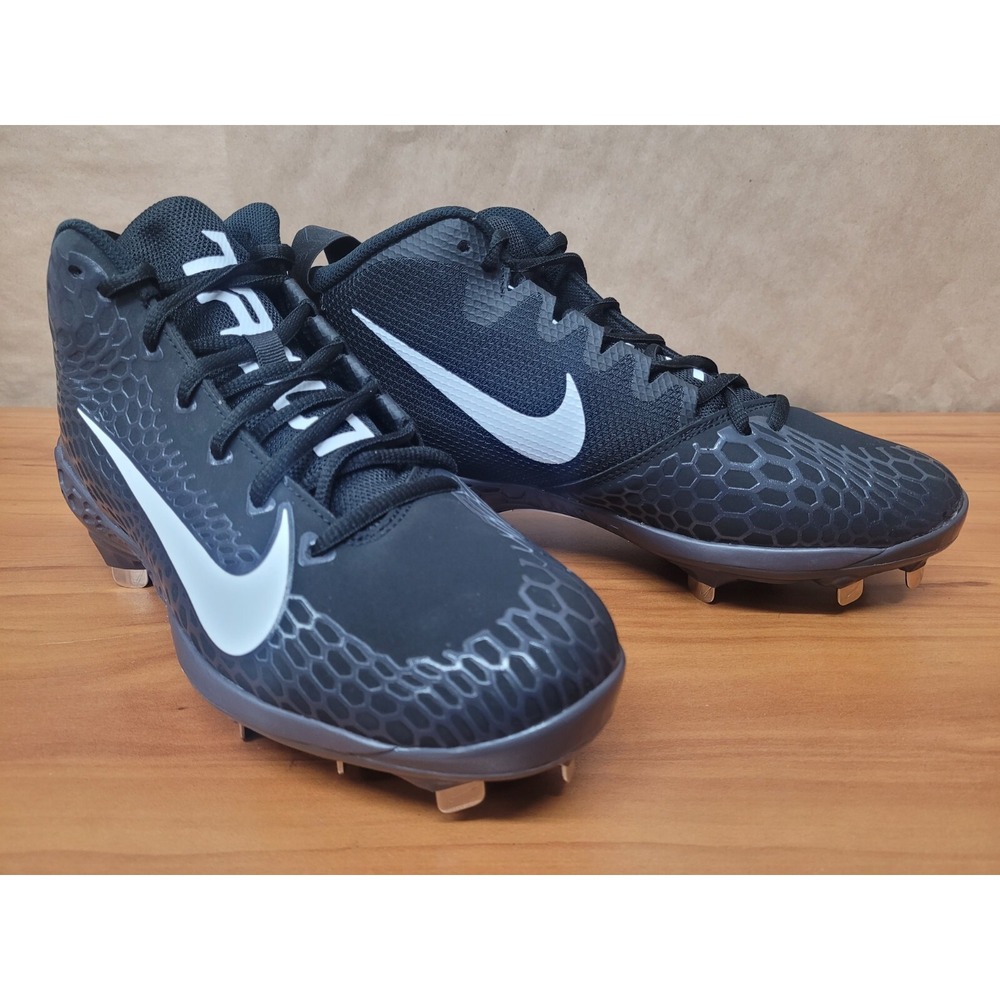 Nike Men's Force Zoom Trout 5 Pro‎ Mid Baseball Cleats AH3372-010 Black Sz 8